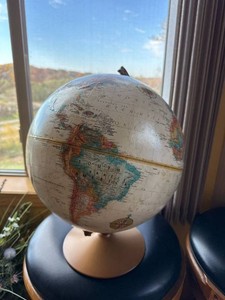 Replogle World Classic 12 Inch Desktop Globe Bronze Tone Base