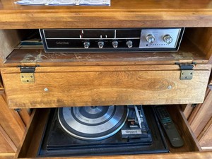Vintage Panasonic Stereo Console w Garrard 6-200C Turntable