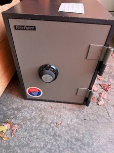 Fire-Fyter Fireproof Safe Combination Lock Gray Home Office 17in