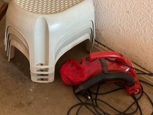 Dirt Devil Ultra Hand Vacuum & Stacking Plastic Step Stools