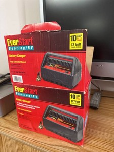 Pair of EverStart 12V 10 Amp BoatRV Deep Cycle Battery Chargers