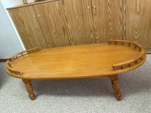 Vintage Wood Coffee Table & Side Accent Table Traditional Set