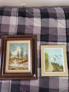 Vintage Framed Landscape Oil Paintings Signed J. Stone & Bidwell