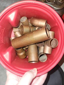 Lot of Assorted Plumbing Fittings Brass Valve Files Copper Pieces