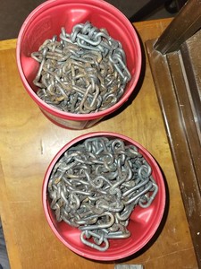 Pair of Heavy Duty Ladder Style Tire Chains Unmarked Steel