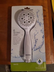 American Standard 6-Setting Handheld Shower Head White NOS 5 Hose