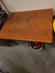 Vintage Wood Kitchen Dining Table 47x35x30 Farmhouse Utility