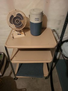 Vintage Utility Cart with Lakewood Fan & Dixon ZTR Mowers Cooler