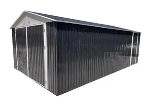 NEW LandHonor LHR-MS1119B 11 x 19 Metal Garage Shed  Charcoal Grey