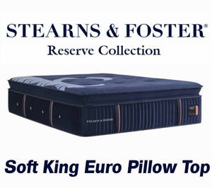 Stearns & Foster Reserve Collection Soft Euro Pillowtop King Mattress - MSRP $6,199.00 - No Reserve