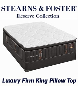 Stearns & Foster Reserve No. 03 Luxury Firm Euro Pillow Top King Mattress - MSRP $6,199.00 - No Reserve