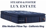 Stearns & Foster Lux Estate Elite Medium Euro Pillow Top California King Mattress - MSRP $4,699.00 - No Reserve!