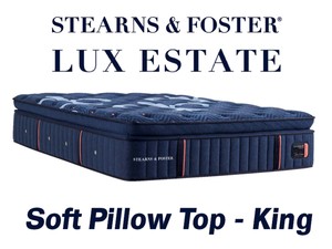 Stearns & Foster Lux Estate Plush Pillow Top California King Mattress - MSRP $4,199.00 - No Reserve
