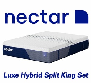 Nectar Luxe Hybrid 5.0 14 Split King Mattress Set - MSRP $4,262.00 - No Reserve