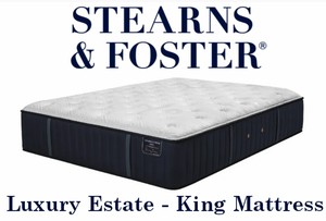 Stearns & Foster Estate Hurston Luxury Cushion Firm King Mattress - MSRP $2,549.00 - No Reserve