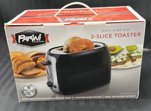 Brand New Parnini, two sliced toaster extra wide slot