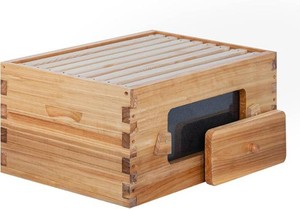 Brand New Honey Lake 8 Frame Beehive Deep Brood Box with Window, Langstroth Bee Hive Box Kit Dipped in Beeswax Include Wooden Frames & Waxed Foundations, Bee Boxes for Beekeeping Supplement (Unassembled)
