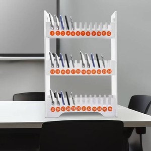 Brand New 36-Slot Desktop Cell Phone Storage Organizer, 3-Tier Classroom Mobile Phone Holder Rack, White