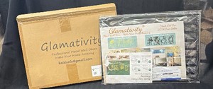 Brand New This is a Glamativity metal wall dcor set, a multi-piece abstract or line-art wall art kit