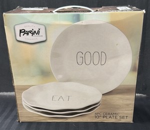 Brand New Parini cookware 4 piece ceramic 10 inch plate set