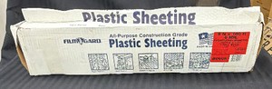 Brand New - Film guard all purpose construction grade plastic sheeting 8 x 100 six mil polyurethane, sheeting black color