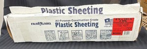 Brand New - Film Guard all purpose construction grade plastic sheeting 8 x 100 six mil polyurethane, sheeting black color