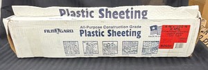 Brand New - Film guard all purpose construction grade plastic sheeting 8 x 100 six mil polyurethane, sheeting black color