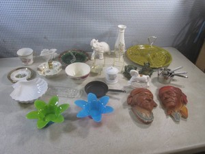 (A-3) Assorted Vintage Ceramic, Chalkware Native Americans and Other Misc Vintage