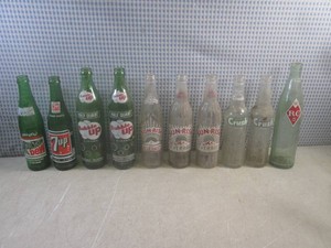 (BS) Assorted Vintage Glass Soda Bottles