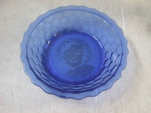(FS) Vintage Shirley Temple Cobalt Blue Glass Bowl