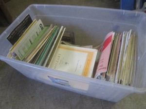 (EW6) Large Tote of Assorted Vintage Sheet Music Books Etc