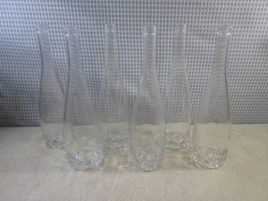 (CSB) 6 Rose Embossed Bottoms Glass Gerard Bertrand Cote des Roses Wine Bottles