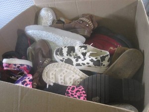 (BR3) Box Full of Assorted Kids Boys and Girls Shoes and Boots
