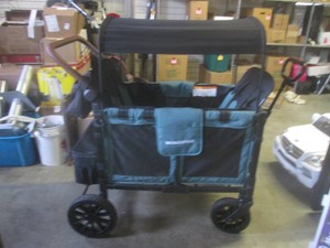 (FRNT) WonderFold W4 Quad Stroller Wagon Collapsible Four Child Multi Passenger Cart