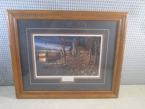 (A-4) Framed Jim Hansel Complete Serenity Print 20 12 x 16 12