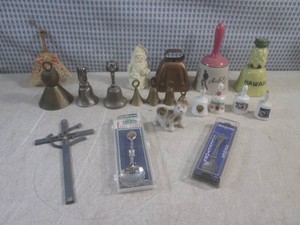 (CS) Assorted Vintage Bells Including Brass, Ceramic, Other Metals and Other Misc