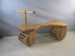 (FS) Vintage Handmade Wooden Toddler Ride-On Toy