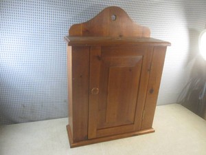 (EW3) Handmade Wood Cabinet Wall Mount or Tabletop 1-Door 26 H x 19W x 6 D