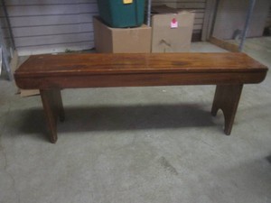 (BR1) Handmade Wood Bench 46 x 9 34 x 15 34 H