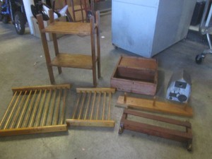 (RM5) Assorted Wood Shelf, Box, Bird House and Misc Other