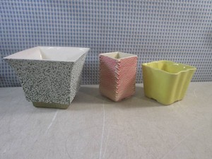(EC1) Vintage Shawnee Ceramic Planter and 2 Vintage Ceramic USA Planters