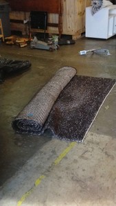 Black and gray rug