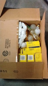 box of lightbulbs
