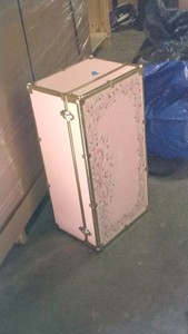 pink wooden chest