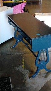 blue entertainment stand