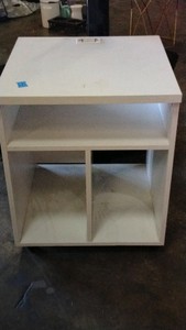 white storage cabinet
