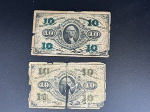 2 1863 10 Cent Notes 3rd Issue