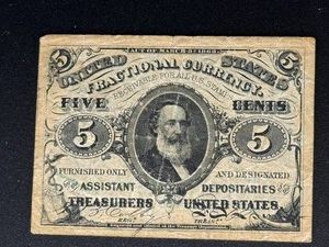 1863 US 5 Cent Fractional Currency 3rd Issue