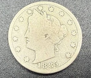 1885 Liberty Head V Nickel - Key Date (rarest regular issue)