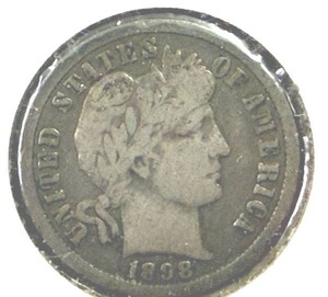 1898O Barber Dime VG